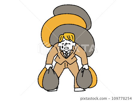 A man holding several heavy-looking lumps 109778254