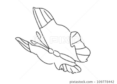 line drawing of a butterfly 109778442