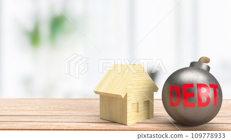The image for Household debt or property concept 3d rendering. The image for Household debt or property concept 3d rendering. 109778933