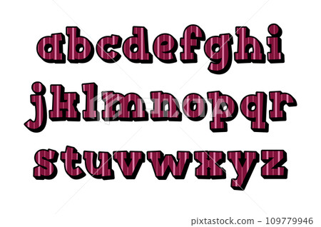 Versatile Collection of Pink Line Alphabet Letters for Various Uses Versatile Collection of Pink Line Alphabet Letters for Various Uses 109779946