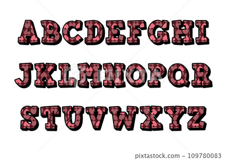 Versatile Collection of Romantic Alphabet Letters for Various Uses 109780083