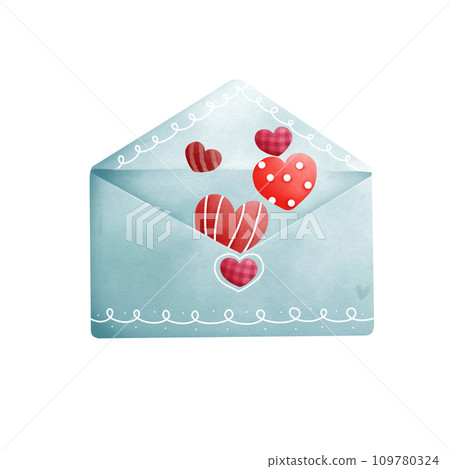red heart in an envelope 109780324