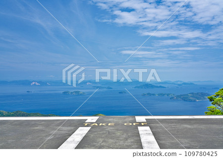 [竹山展望台的風景] 山口縣大島郡周大島町賢下所 109780425