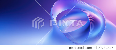 Modern Trendy 3D Design Background with Neon Wavy Shapes Modern Trendy 3D Design Background with Neon Wavy Shapes 109780827