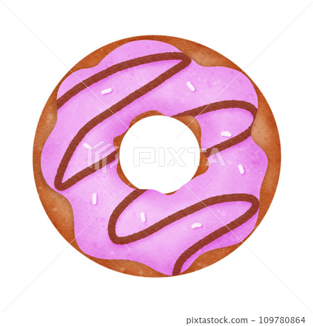 donut with pink frosting donut with pink frosting 109780864