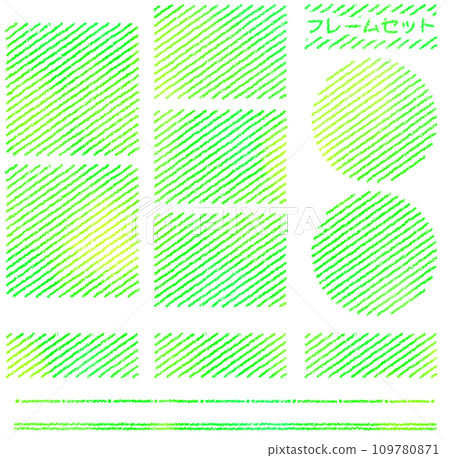 Border frame crayon touch [set] 109780871