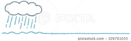 手繪蠟筆風格線條雨 手繪蠟筆風格線條雨 109781035