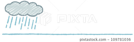 手繪蠟筆風格線條雨 手繪蠟筆風格線條雨 109781036
