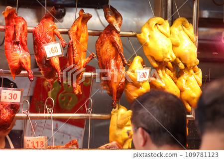 Duck pottery and char siu sold in Wan Chai, Hong Kong. very delicious. 109781123