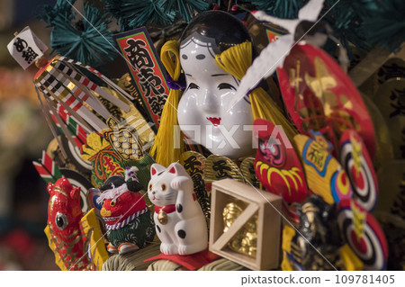 Tori no Ichi, Rake, Prosperous business, Bright colors, Family safety, Shrine, Japanese, Year-end, New Year 109781405