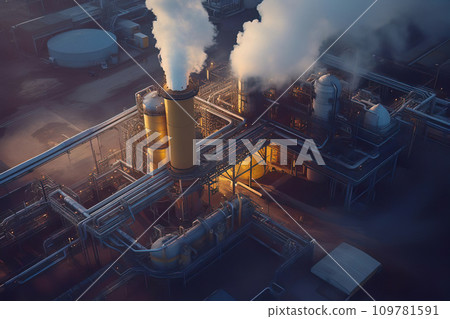 Industrial Dawn - Factory Emissions at First Light 109781591