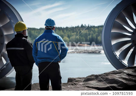 Visionaries at Work: Industrial Leaders Overlooking a Hydroelectric Plant Visionaries at Work: Industrial Leaders Overlooking a Hydroelectric Plant 109781593