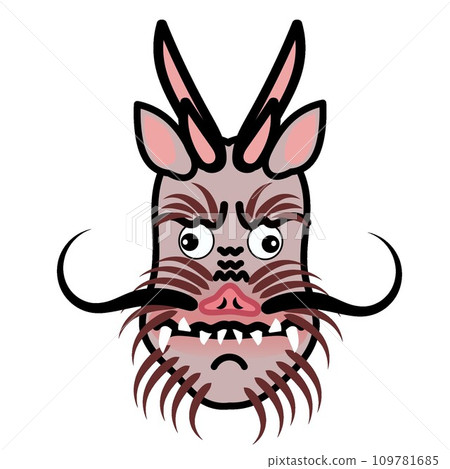 Illustration of a dragon's face 109781685