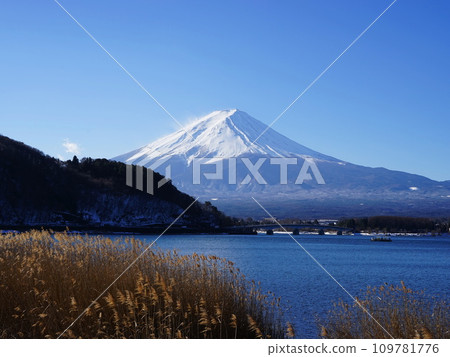 Beautiful winter scenery on a winter morning seen from Lake Kawaguchi February Mt. Fuji 1337 Lake Kawaguchi H4.3 Beautiful winter scenery on a winter morning seen from Lake Kawaguchi February Mt. Fuji 1337 Lake Kawaguchi H4.3 109781776