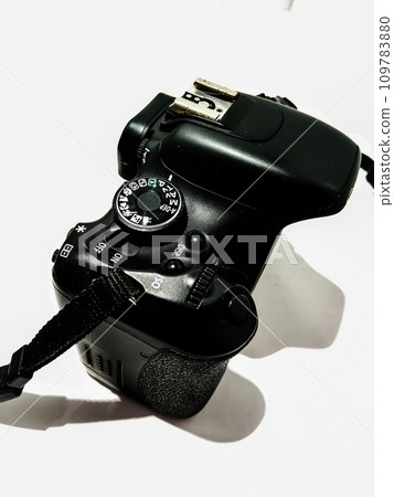 A picture of dslr isolated on white background A picture of dslr isolated on white background 109783880