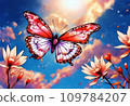 butterflies dancing in the sky 109784207