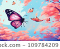 butterflies dancing in the sky 109784209