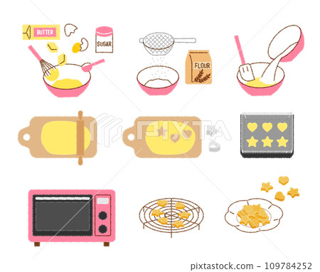 illustration of cookie recipe illustration of cookie recipe 109784252