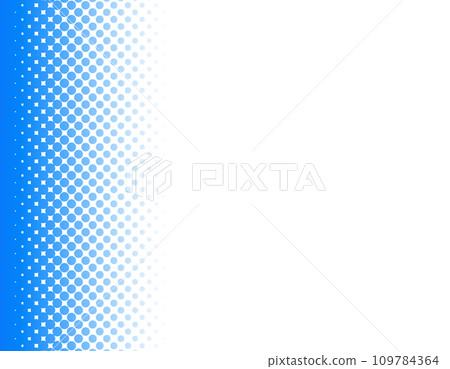 Halftone frame material blue on the right side 109784364