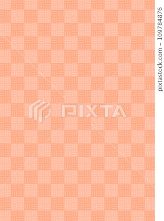 Japanese pattern background checkered pattern orange vertically long Japanese pattern background checkered pattern orange vertically long 109784876