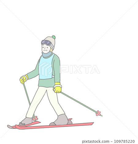 人們在滑雪學校滑雪 109785220