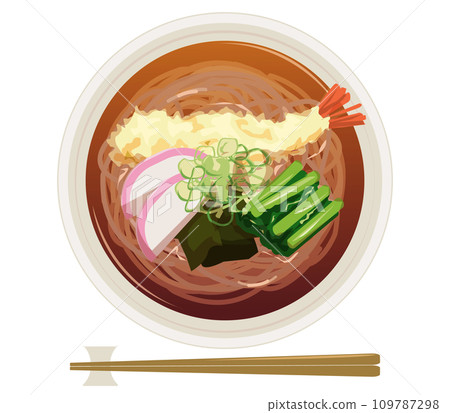 Tempura soba (overhead/above/down) 109787298