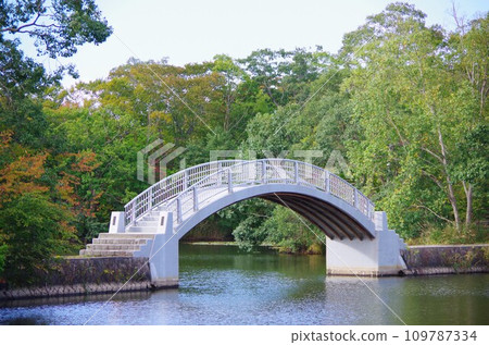 北海道大沼公園浮島大橋 北海道大沼公園浮島大橋 109787334