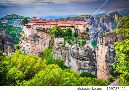 Meteora, Greece. Monastery of Varlaam, world Greek heritage. 109787411
