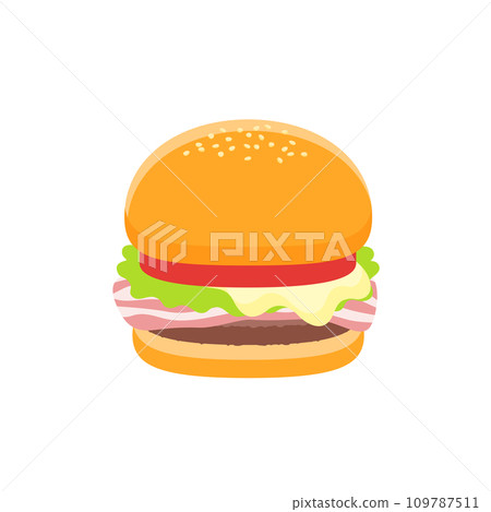 Simple BLT burger illustration 109787511