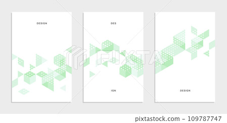 Abstract geometric technological company brochure. Vector business flyer. 109787747