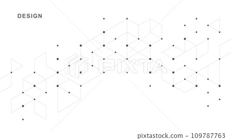 Abstract geometric technological background. Vector creative design. 109787763