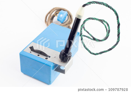 soviet electrical pyrography pen device on white background soviet electrical pyrography pen device on white background 109787928