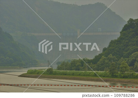 Tagokura Dam from Tadami Dam Tagokura Dam from Tadami Dam 109788286