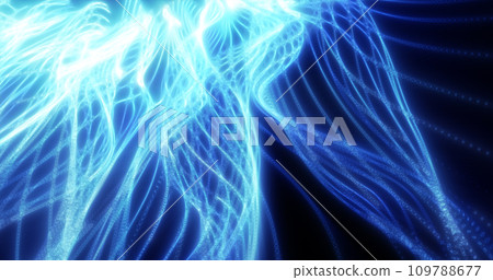 Energy abstract blue lines from dots and waves from magic and electricity background Energy abstract blue lines from dots and waves from magic and electricity background 109788677