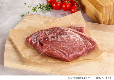 Uncooked raw beef steak for grill Uncooked raw beef steak for grill 109789131