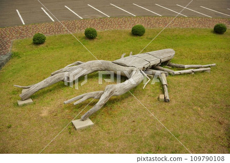Stag beetle made from driftwood at Shichikashuku Dam 109790108