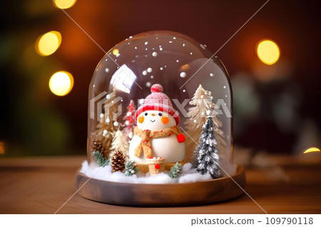 Christmas-inspired snow globe AI generated 109790118