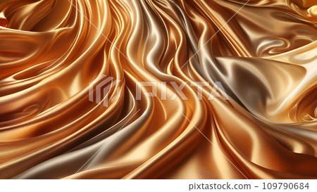 background with smooth elegant golden silk as a background 109790684