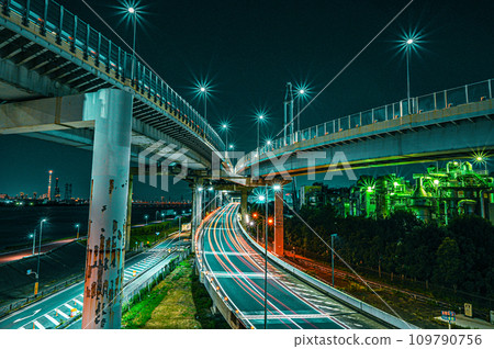Kasai junction night view Kasai junction night view 109790756