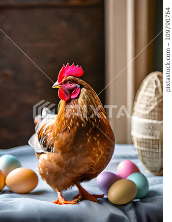 Detailed Easter hen cozy sharp high quality. 109790764