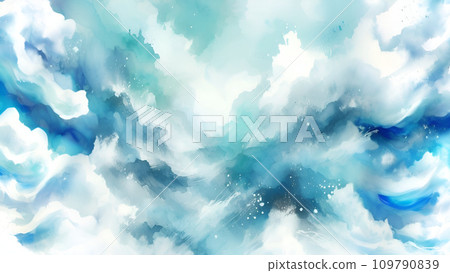 watercolor cloud on sky watercolor cloud on sky 109790839