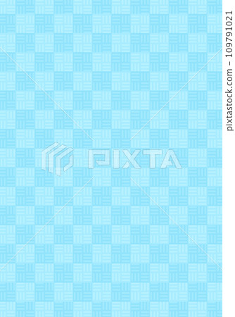Japanese pattern background checkered pattern light blue vertical 109791021