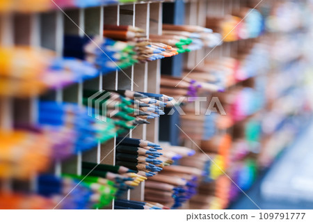 Colorful pencils in art store 109791777