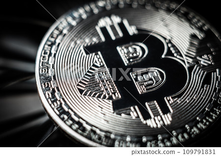 Close-up of bitcoin coin Close-up of bitcoin coin 109791831