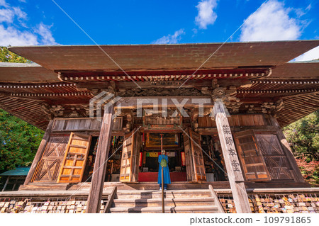 (Fukuroi City, Shizuoka Prefecture) People visiting Yakushi Main Hall, Yuzanji Temple, the Sacred Mountain of the Eye (Fukuroi City, Shizuoka Prefecture) People visiting Yakushi Main Hall, Yuzanji Temple, the Sacred Mountain of the Eye 109791865