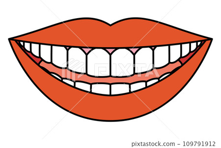 Dentistry, image illustration of healthy and beautiful teeth, lips and white teeth Dentistry, image illustration of healthy and beautiful teeth, lips and white teeth 109791912