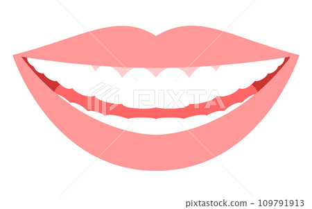 Dentistry, image illustration of healthy and beautiful teeth, lips and white teeth 109791913