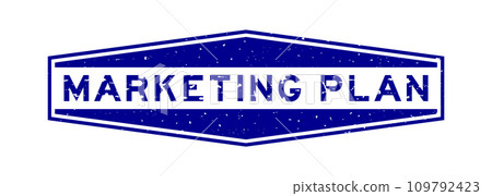Grunge blue marketing plan word hexagon rubber seal stamp on white background Grunge blue marketing plan word hexagon rubber seal stamp on white background 109792423