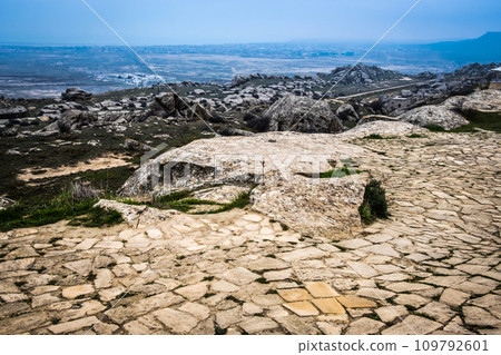Gobustan national park ancient rocks Gobustan national park ancient rocks 109792601