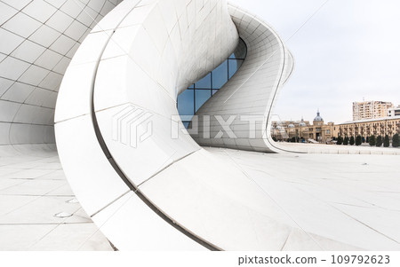 Futuristic walls of Heydar Aliev Center in Baku Futuristic walls of Heydar Aliev Center in Baku 109792623